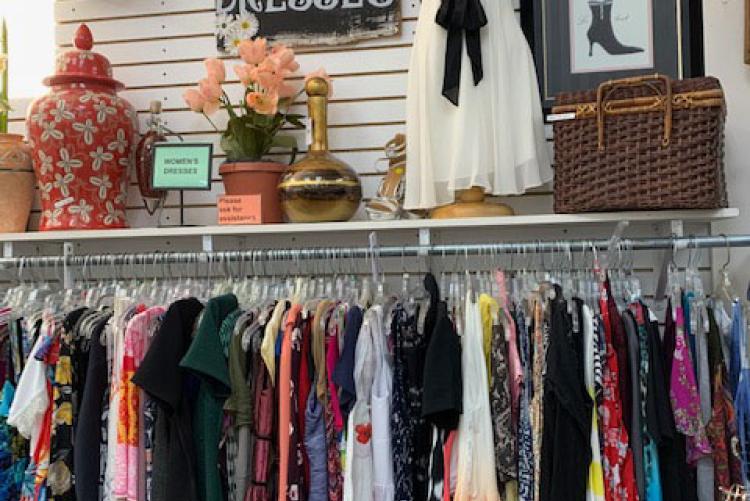 Our Open Door Thrift Dress section (near the roomy dressing rooms!)
