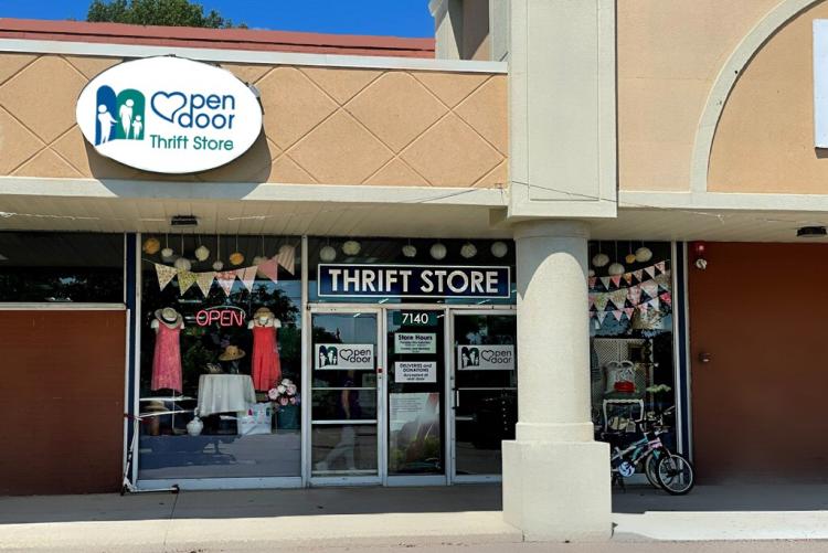 Thrift front of the store